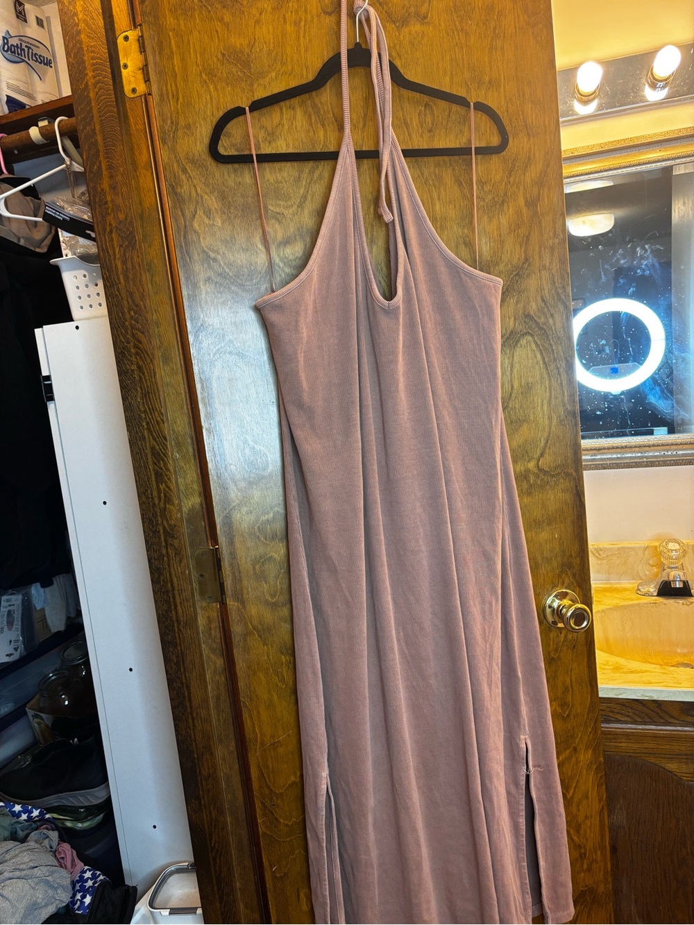Old Navy Mauve Halter Maxi Dress